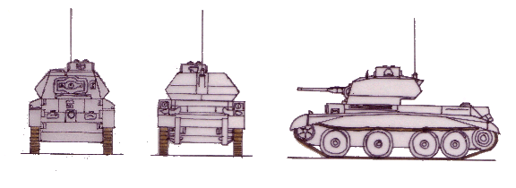 Cruiser Mk V(Covenanter I) scale illustration