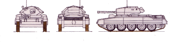 Cruiser Mk VI(Crusader III) scale illustration