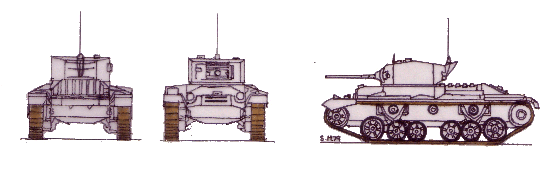 Inf Tank Mk III(Valentine) scale illustration
