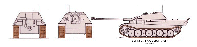 Jagdpanther SdKfz 173 (Jagdpanther) scale illustration