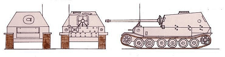 Panzerjager Tiger(P) (Elephant) SdKfz  184 (P Elephant) scale illustration
