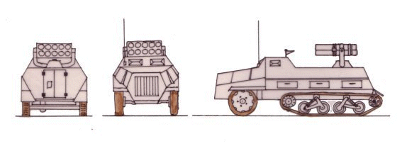 Sdkfz 4 Munitionskraftwagen fur Nebelwerfer(Maultier) scale illustration