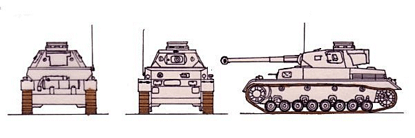 Ilustração da escala PzKpfw IV Ausf F2 SdKfz 161/1 (Panzer IV)