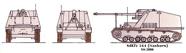 SdKfz 164 8.8cm Pak 43/1 Gw III/IV(Nashorn,Hornisse) scale illustration