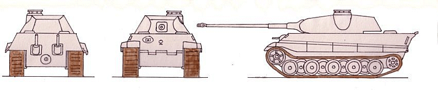 PzKpfw VI Tiger II Ausf B(Porsche) SdKfz  182(Porsche) scale illustration