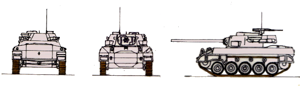 Light Tank M24 (Chaffee)(Chaffee) scale illustration