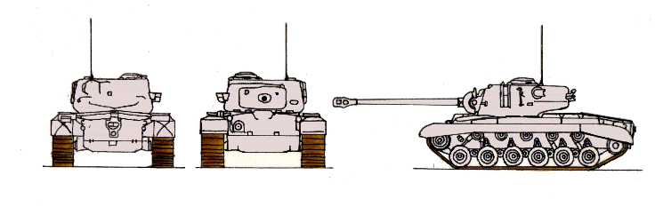 Heavy Tank T26E3 (M26 Pershing)(M26 Pershing) scale illustration