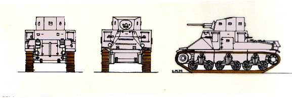 Medium M2A1 scale illustration